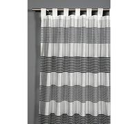 Gardinia Cortina con Trabillas, Color Gris Plateado, 140 x 245 cm