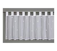 Gardinia Cortina de Gasa con Trabillas Ocultas, translúcida, 140 x 48 cm, Color Blanco
