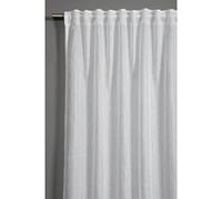 Gardinia Cortina Opaca con Trabillas Ocultas y Cinta de Cortina, Opaca, translúcida, con Trabillas, de Gasa Jacquard, Color Blanco, 140 x 245 cm