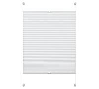 Gardinia, Deco Company Estor Plisado Opaco, con Pinzas, Todas Las Piezas de Montaje Incluidas, Easyfix Dos rieles Control, Color Blanco, 55 x 130 cm (Ancho Alto)
