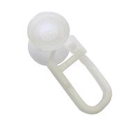 GARDINIA Deslizadortes con pinza para rieles en U, 20 piezas, Plástico, Blanco