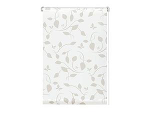 GARDINIA EASYFIX Estor Enrollable decoración escandinava, Sin taladrar, para Pegar o Fijar, Opaco, Deja Pasar la luz, Blanco/Natural, 90 x 210 cm