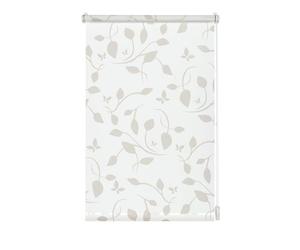 GARDINIA EASYFIX Estor enrollable decorativo 75, Blanco (Scandinavian Blanco)/Natur, 75 x 150 cm