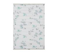 GARDINIA Estor plisado para enganchar, Cortina plisada opaca, Deja pasar la luz, Todas las piezas de montaje incluidas, Regulable en altura, Diseño de ramas, Blanco, 70 x 130 cm (AnxAl)