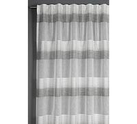 Gardinia Etamine - Cortina Opaca con Trabillas Ocultas y Cinta de Cortina, translúcida, Gris, 140 x 175 cm