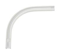 Gardinia Extensiones de riel de Cortina de 1 vía, ángulo de 90°, Izquierda, 12/13 cm, Aluminio