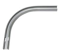 GARDINIA Arco redondo para extensión de riel de cortina de 1 vía, ángulo de 90 grados, 12/13 cm, aluminio, color blanco