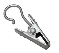Gardinia Gancho Clip Metal Plata, Acero aleado, Plateado Mate, Nicht Zutreffend, 10