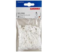GARDINIA Gancho para cortina corredera, Plástico, Blanco, 0.1, 50