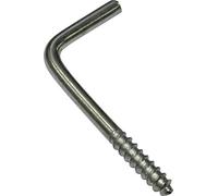 Gardinia Ganchos de Tornillo para Barra de Cortina Plateado Mate 2,5 cm, Acero aleado, 20