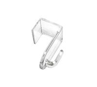 GARDINIA Ganchos decorativos para ventanas y puertas, Para grosores de hoja de 12 mm - 16,5 mm, Instalación sin taladrar, Para decoración, Plástico, Transparente