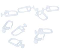 GARDINIA Ganchos deslizadores para cortinas, Ø 7 mm, Blanco, 50 piezas