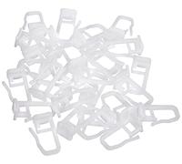 GARDINIA Ganchos deslizadores para cortinas, Plástico, Blanco, 30 piezas