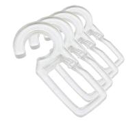 GARDINIA Ganchos para Anillas de Cortinas, 10 Piezas, Ø Ojal 8 mm, Plástico, Transparente (Paquete de 4)