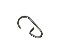 GARDINIA Ganchos para barras de cortina con Ø 12 mm, Ganchos de bucle para colgar, 10 piezas, Aptos para anillas, Metal, Acero inoxidable