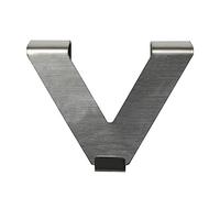 Gardinia Ganchos V-deco - Paquete de 2 unidades, aspecto de acero inoxidable