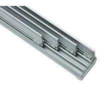 Gardinia Juego Completo de rieles de Cortina de 4 vías, 225 cm, Aluminio