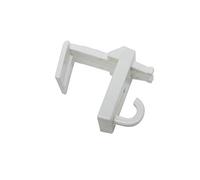 GARDINIA Juego de 2 soportes de plástico para persianas romanas y de bambú, color blanco