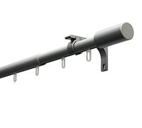 Gardinia Juego de Barras de Cortina, Metal, Plateado, 100-190 cm