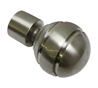 Gardinia NC Botón Final, Metal, Plata, Ø2 cm, 2