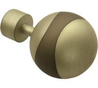 Gardinia Orbit, 2 Piezas Finales, Metal, champán/Capuchino, para tecnología de Cortinas, diámetro de 19 mm