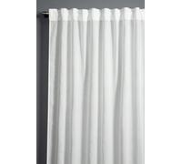 Gardinia Pañuelo con Cinta de Cortina integrada, Cortina translúcida, Opaca, Zen Silence, Blanco, 135 x 245 cm