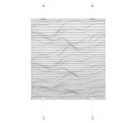 GARDINIA Persianas Plisadas, Persiana Plegable Opaca, Todas Las Piezas de Montaje Incluidas, Persianas Plisadas Katy Wave EASYFIX sujetadas con Dos rieles, Blanco, 90 x 130 cm (WxH)