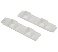 GARDINIA Piezas finales para barras de cortina, GE2, 2 piezas, Plástico, Blanco