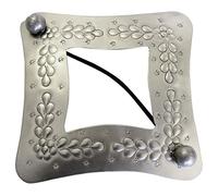 Gardinia Pinza Decorativa de Metal con Aspecto de Diamante de Acero Inoxidable, 10 x 10 cm