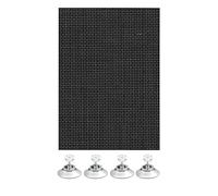 GARDINIA Protector solar flexible, Traslúcido, Incluye 4 ventosas, Negro, 40 x 80 cm