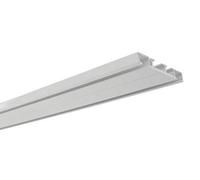 Gardinia Riel de Cortina de Aluminio de 2 vías, Color Blanco, 150 cm