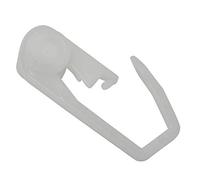 GARDINIA Rodillos con Gancho para los Modelos de Barra de Cortina GE y P2U, Paquete de 50 Unidades, Resistente a los Rayos UV, plástico, Color Blanco