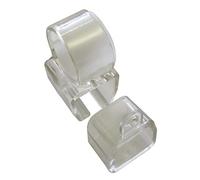 Gardinia Soporte con Tapas de Extremo para rieles de Cortina deslizantes en Forma de U, Paquete de 2, plástico, Transparente, 875