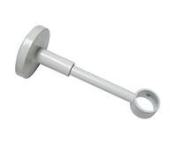 GARDINIA Soporte de metal para barras de cortinas, 1 vía, Cerrado, Todas las piezas de montaje incluidas, Serie Chicago, Diámetro 20 mm, Blanco