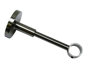 GARDINIA Soporte de metal para barras de cortinas, 1 vía, Cerrado, Todas las piezas de montaje incluidas, Serie Chicago, Diámetro 20 mm, Titanio