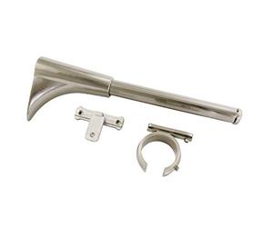 Gardinia Soporte de Pared Universal, Incluye Anillo y Adaptador en Cruz, Soporte de Pared, para Barras de Cortina de 25 mm de diámetro, Serie Windsor, Metal, Aspecto de Acero Inoxidable, 32044