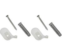 GARDINIA Soporte de techo para riel de cortina de aluminio, 1 vía, Blanco, 2 piezas (Paquete de 2)