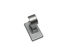 GARDINIA Soporte para barra de cortina California con Ø 12 mm, Longitud: 2,7 cm, Plástico, Plateado Mate, 2 piezas