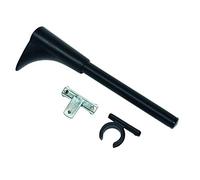 Gardinia - Soporte Universal para Cortina (1 y 2 carriles, para diámetros de 16 mm, 15 cm, Acero), Color Negro Mate