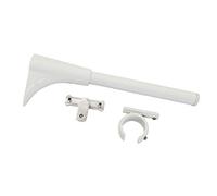 Gardinia - Soporte Universal para Cortina (1 y 2 carriles, para diámetros de 20 mm, 6/5 cm, Acero, 6/5 cm), Color Blanco