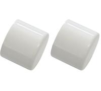 Gardinia Tapones para Barra de Cortina, 2 Unidades, Serie Chicago, diámetro 20 mm, Metal, Color Blanco, 33175, diámetro de 20 mm (Paquete de 2)