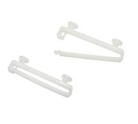 GARDINIA Trabillas para cortinas, 10 piezas, Plástico, Blanco