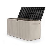 Gardiun Baúl de Almacenaje Top 117x45,5x57,50 cm 270L Montaje en Clic | Fabricado en Resina | Sistema de Cierre para Candado | Diseño Bicolor