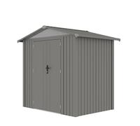 Gardiun Caseta Metálica Grunewald 4,03 m2 Exterior 240x168x220 cm de Acero con Ventana Lateral y Puerta Doble 106x178 cm