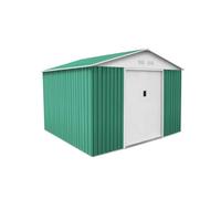 GARDIUN KIS12804 - Caseta Metálica Bristol 7,74 m² Exterior 241x321x205 cm Acero Galvanizado Verde