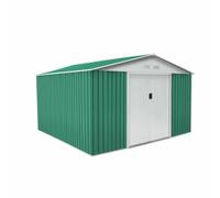 GARDIUN KIS12993 - Caseta Metálica Coventry 9,66 m² Exterior 301x321x205 cm Acero Galvanizado Verde