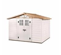 Gardiun - Refugio de Resina Tuscany EVO 280, 8 m², 261 x 309 x 225 cm, Color Blanco y Beige