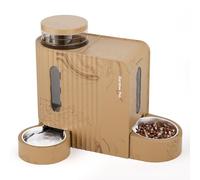 Gardner Pet 2 en 1 Comedero Gato Automatico 3L*2-Madera Moteada Clara