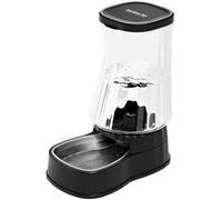 Gardner Pet 6L Comedero Gato Automatico, Bebedero Gatos Automatico con Bol Acero Inoxidable, Bebedero Perro para Gravedad, Sin BPA, Prevenir el Vertido, No Requiere Electricidad (Negro)