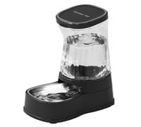 Gardner Pet 8L Comedero Gato Automatico, Bebedero Gatos Automatico con Bol Acero Inoxidable, Bebedero Perro para Gravedad, Sin BPA, Prevenir el Vertido, No Requiere Electricidad (Negro)